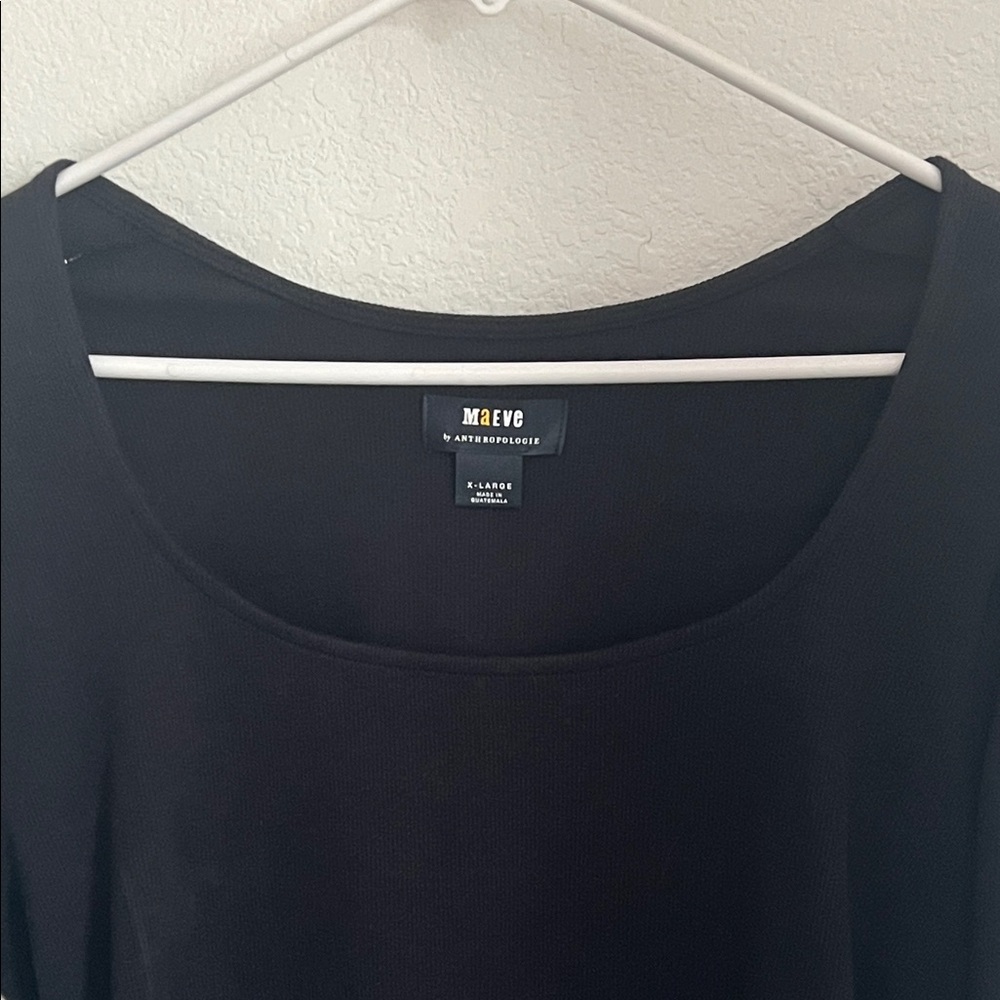 Anthropologie Women’s Black Long Sleeve Top XL - Picture 3 of 5